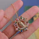 Retro geometric copper inlaid zirconium necklace wholesale jewelry Nihaojewelrypicture10