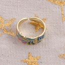 simple retro color drip oil daisy wide inlaid zircon copper ring wholesale nihaojewelrypicture10