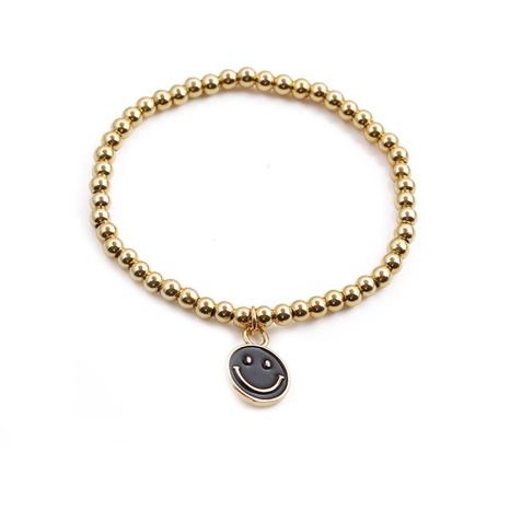 Smiley-Anhänger Perlen Kupfer Armband Großhandel nihaojewelry's discount tags