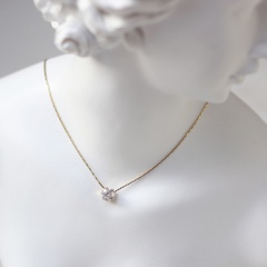 Sechs-Krallen-Diamanten Titanstahl Bambuskette Halskette Großhandel Schmuck Nihaojewelry