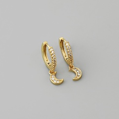 retro crescent hoop copper ear clip wholesale Nihaojewelry