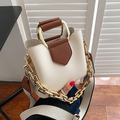 fashion new acrylic thick chain large-capacity one-shoulder bucket bag wholesale nihaojewelry