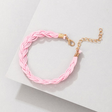 simple multi-color braided rope bracelet—1
