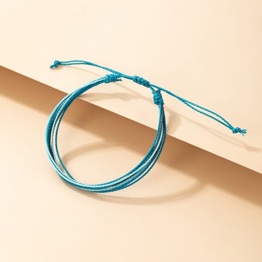 simple multi-color braided rope bracelet—11