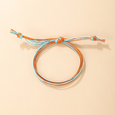 simple multi-color braided rope bracelet—10