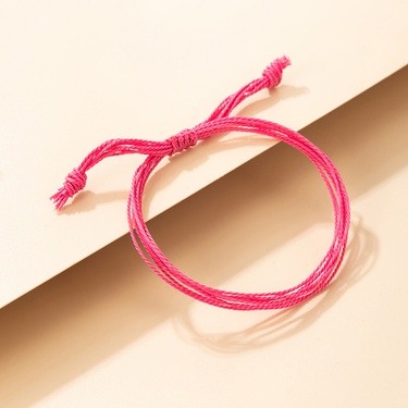 simple multi-color braided rope bracelet—9