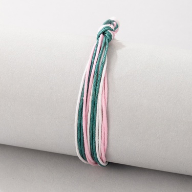 simple multi-color braided rope bracelet—6