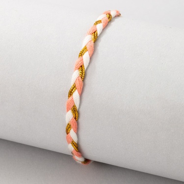 simple multi-color braided rope bracelet—5