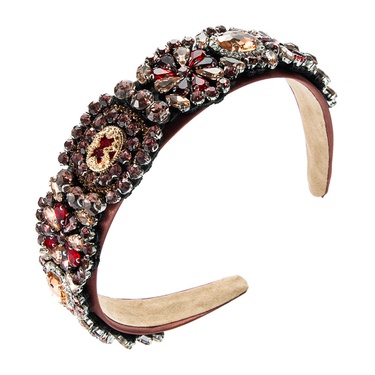 full diamonds flower geometric baroque headband  jewelry—5