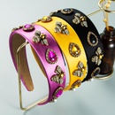 Tissu de couleur pure incrust de perles de verre diamant baroque abeille bandeau bijoux en gros Nihaojewelrypicture10