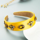 Tissu de couleur pure incrust de perles de verre diamant baroque abeille bandeau bijoux en gros Nihaojewelrypicture12
