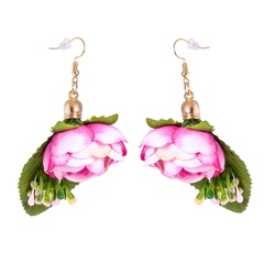 wholesale jewelry color imitional flower pendant earrings nihaojewelry