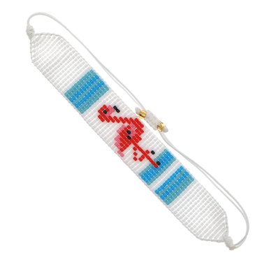 flamingo hand-woven Miyuki beads ethnic style bracelet  jewelry—1