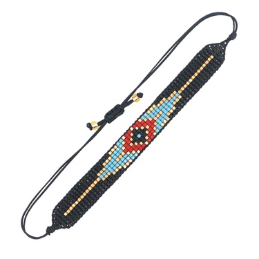 geometric eyes Miyuki beads hand-made woven bracelet  jewelry—5