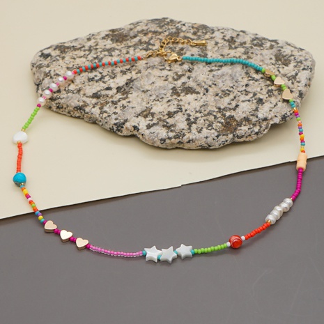 Mode Miyuki Perlen Herz Shell Armband Halskette Großhandel Nihaojewelry's discount tags