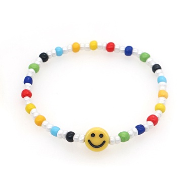 geometric acrylic glass color rice bead ethnic style bracelet  jewelry—5