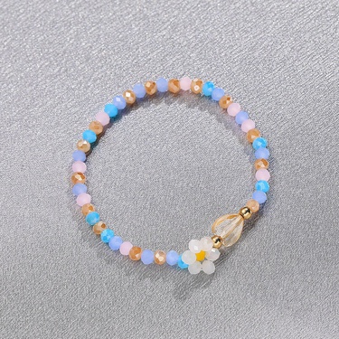 flower crystal color beaded korean style bracelet  jewelry—2