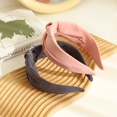 pure color cloth knot korean style hairband  jewelry—4