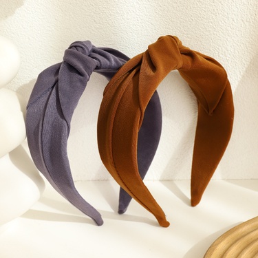 pure color cloth knot korean style hairband  jewelry—5