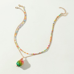 mode bonbons couleur perles miyuki collier coquillage conque en gros nihaojewelry
