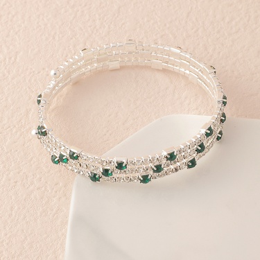 multicolor 3 row diamond bracelet  jewelry—4
