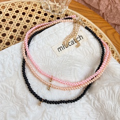 Nuevo collar doble de concha de cuentas de miyuki colorido bohemio al por mayor nihaojewelry