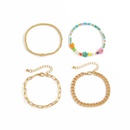 hit color daisy beaded hollow chain bracelet 4pieces set wholesale jewelry Nihaojewelrypicture14