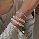 beaded daisy imitation pearl fashion bracelet 3pieces set wholesale jewelry Nihaojewelrypicture10