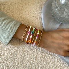 rice bead daisy flower chain bracelet set wholesale jewelry Nihaojewelry