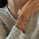 hit color beaded geometric hollow heart chain bracelet set wholesale jewelry  Nihaojewelry NHXR398037picture9