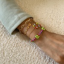 hit color beaded geometric hollow heart chain bracelet set wholesale jewelry  Nihaojewelry NHXR398037picture10