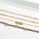 hit color beaded geometric hollow heart chain bracelet set wholesale jewelry  Nihaojewelry NHXR398037picture11