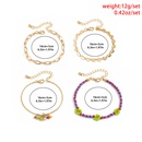 hit color beaded geometric hollow heart chain bracelet set wholesale jewelry  Nihaojewelry NHXR398037picture12