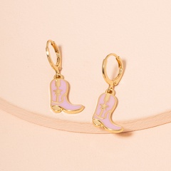 wholesale jewelry boots shape pendant earrings nihaojewelry