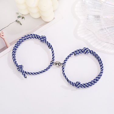 simple magnet attract couple bracelet a pair jewelry—4