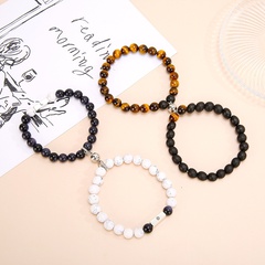 magnet attracts stone elastic rope bead couple bracelet a pair wholesale jewelry Nihaojewelry