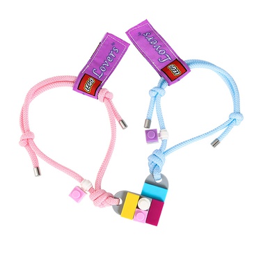 assembling building blocks heart couple bracelet a pair jewelry—5