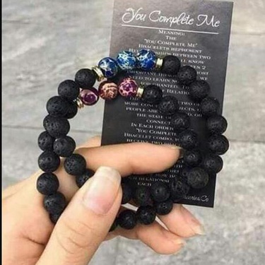 volcanic stone bead elastic line bracelet jewelry—1