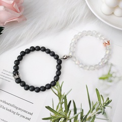 zircon crown magnet attract beads couple bracelets a pair jewelry wholesale Nihaojewelry