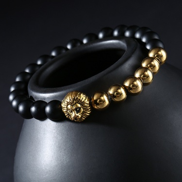 alloy lion head bead fashion bracelets jewelry—1
