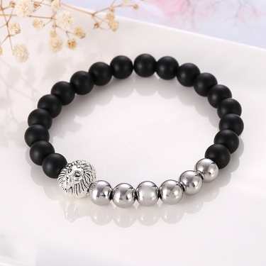 alloy lion head bead fashion bracelets jewelry—3