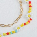 handwoven rice beads flower doublelayer bracelet wholesale jewelry Nihaojewelrypicture12