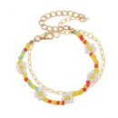 handwoven rice beads flower doublelayer bracelet wholesale jewelry Nihaojewelrypicture13