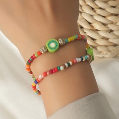 kiwi cute fruit handmade beaded multilayer bracelet wholesale jewelry Nihaojewelry