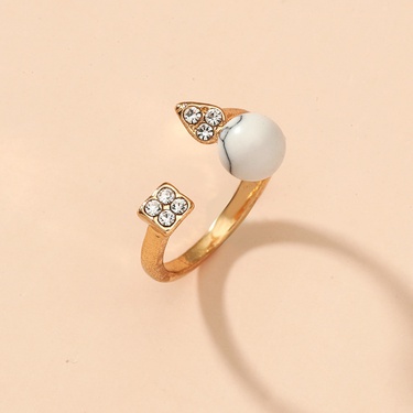 European and American 2021 Fashion Simple Geometric Diamond Turquoise Adjustable Toe Ring Bohemian Ethnic Style Retro Toe Ring—2
