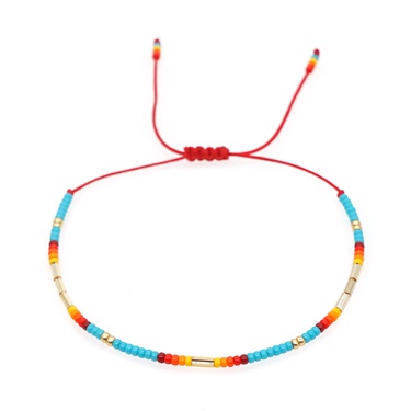 color Miyuki bead woven ethnic style bracelet  jewelry—2