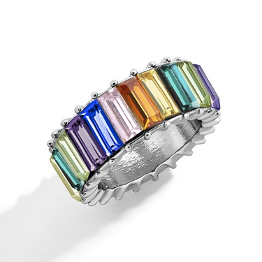 jewelry geometric color diamond ring—5