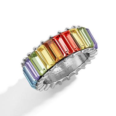 jewelry geometric color diamond ring—4