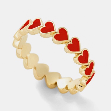 European and American New Bracelet Alloy Dripping Oil Love Heart-Shaped Ring Multi-Color Peach Heart Ring Exquisite and Versatile Trendy Jewelry Manufacturer—1