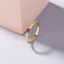 red gemstone zircon simple ring wholesale jewelry Nihaojewelry NHDB398367picture10